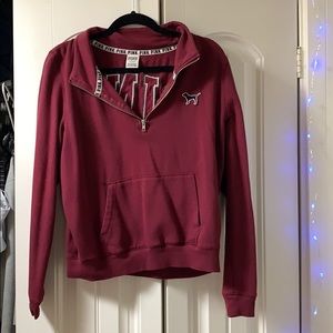 VS pink quarter zip